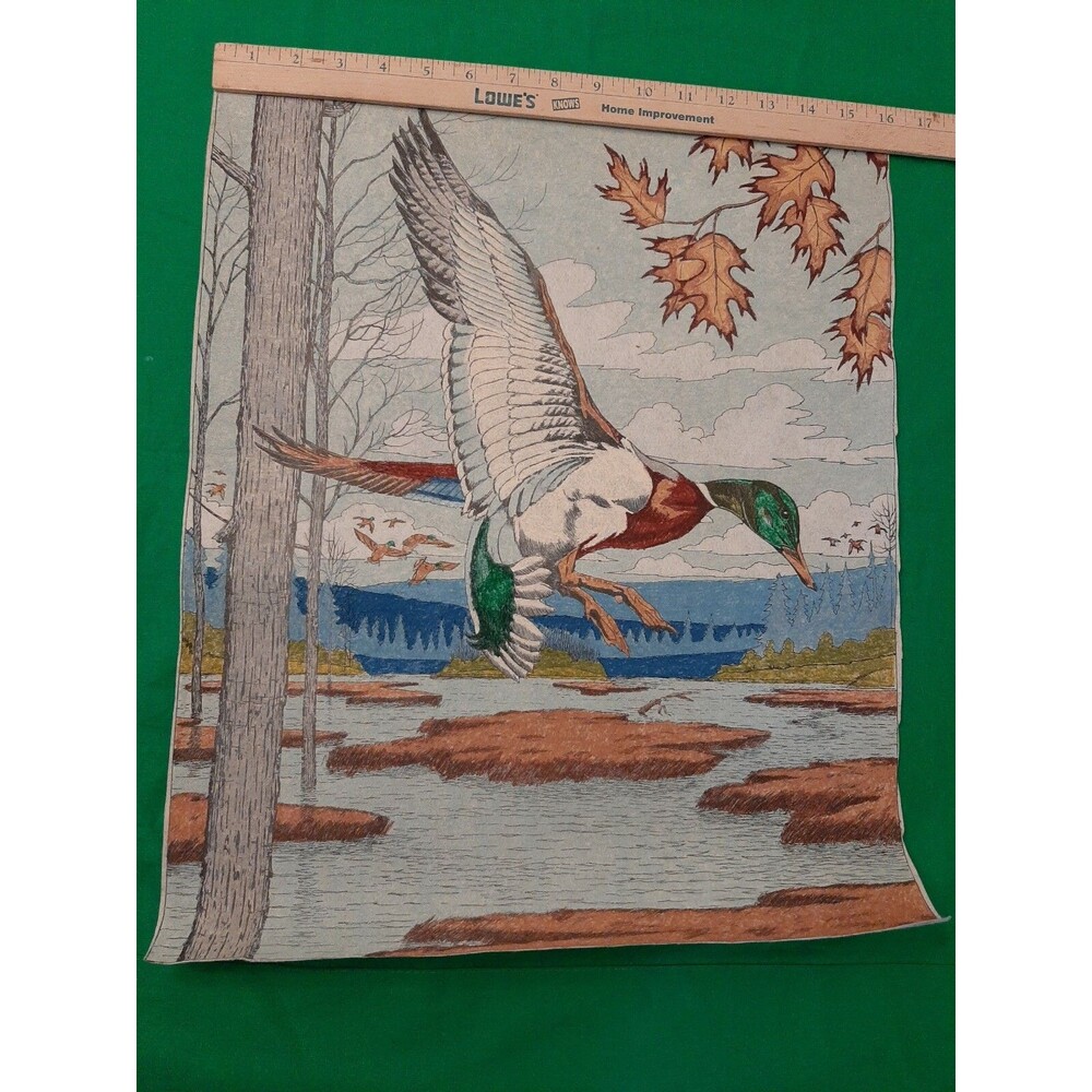 Tri-chem Artex Duck Picture Rare Vintage Find! 16"×20"